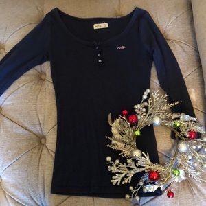 Hollister button down long sleeve t shirt